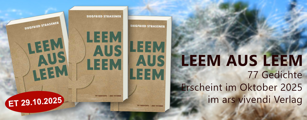 Gedichtband leem aus leem von Siegfried Straßner erscheint im Oktober 2025